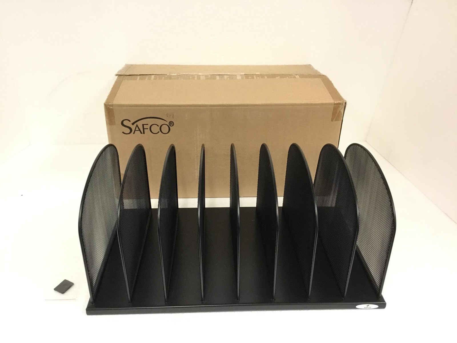 4x NEW Safco 3253BLOnyx Mesh Desk Organizer, 8 Upright Sections, FREE SHIP, QTY