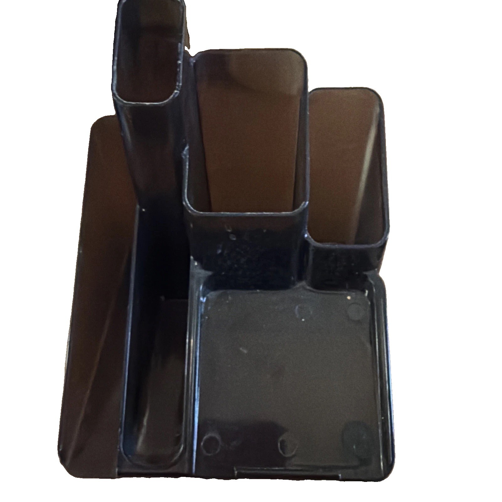 Vintage MCM Newell Office Products Plastic Desk Organizer Black retro