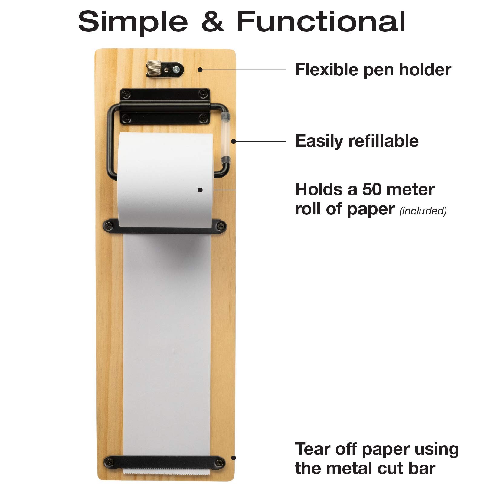 Excello Global Products Wall Mounted Note Paper Dispenser A 160 Foot Roll Of