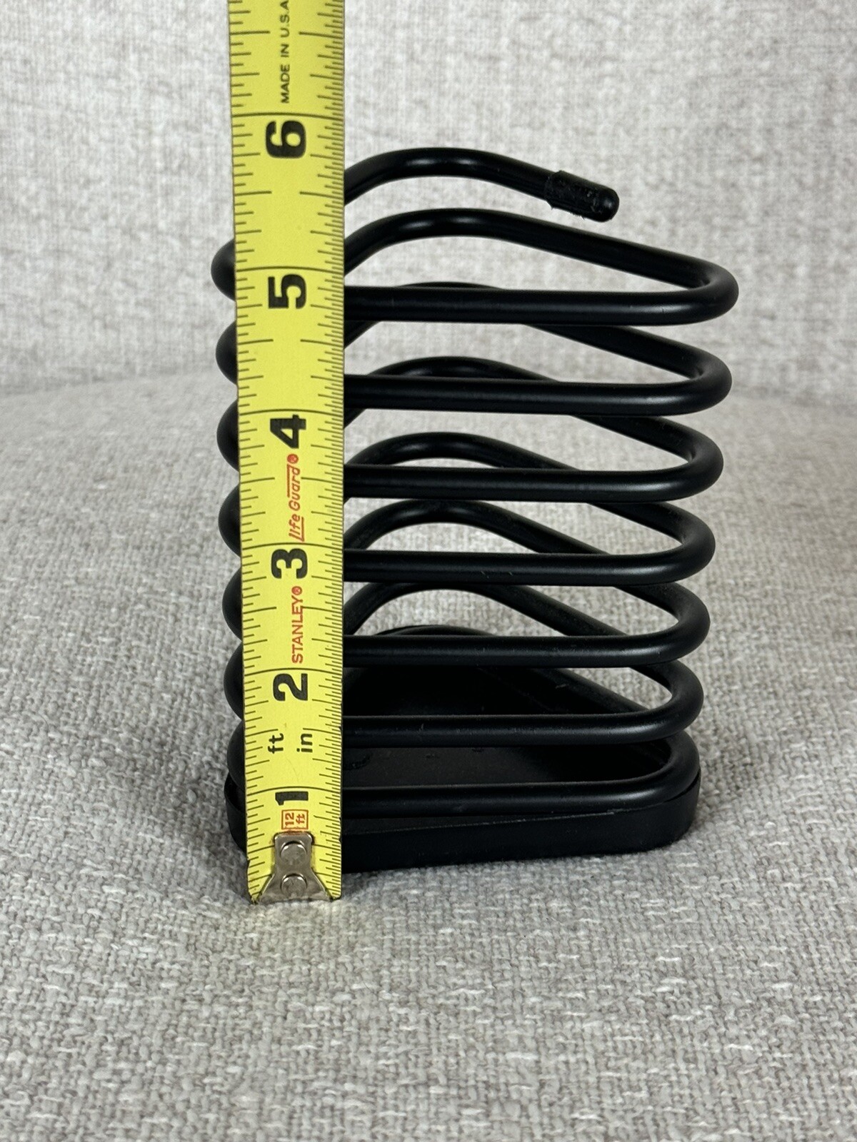 Vintage Furio Coil Pen Pencil Cup Desk Post Modern Metal 1996 Black 5” Triangle