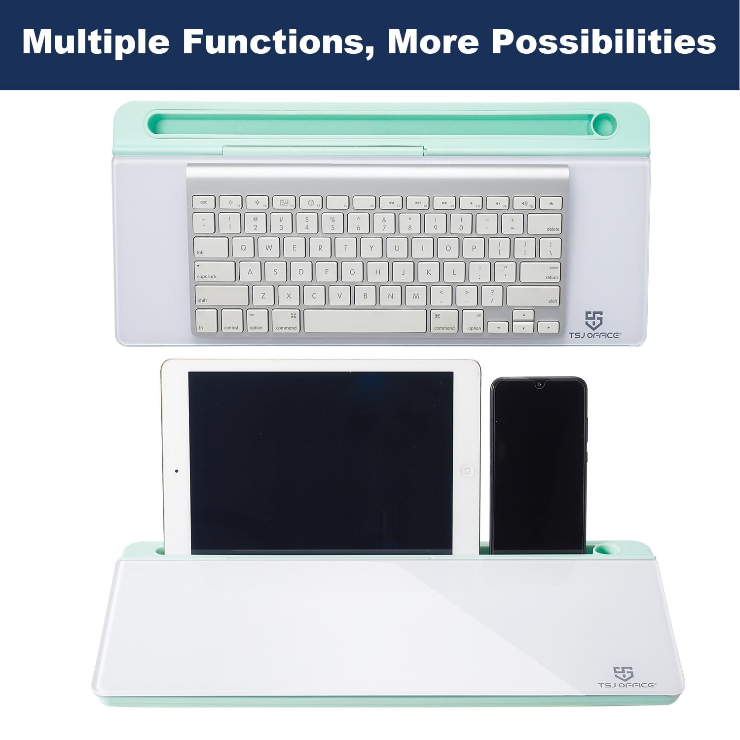 TSJ OFFICE Desktop Whiteboard Dry-Erase-Board – Computer 7″W x 6″H, Green