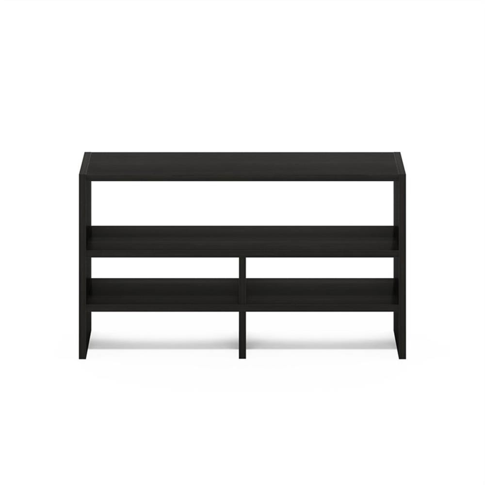 Pemberly Row Contemporary Desk Top Organizing Shelf Bookcase in Espresso