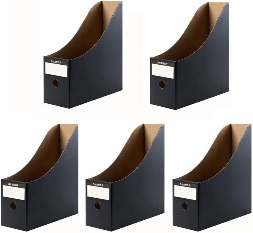 Foldable Desk File Holder Organizer Sturdy Cardboard Magazine Storage Box Docume