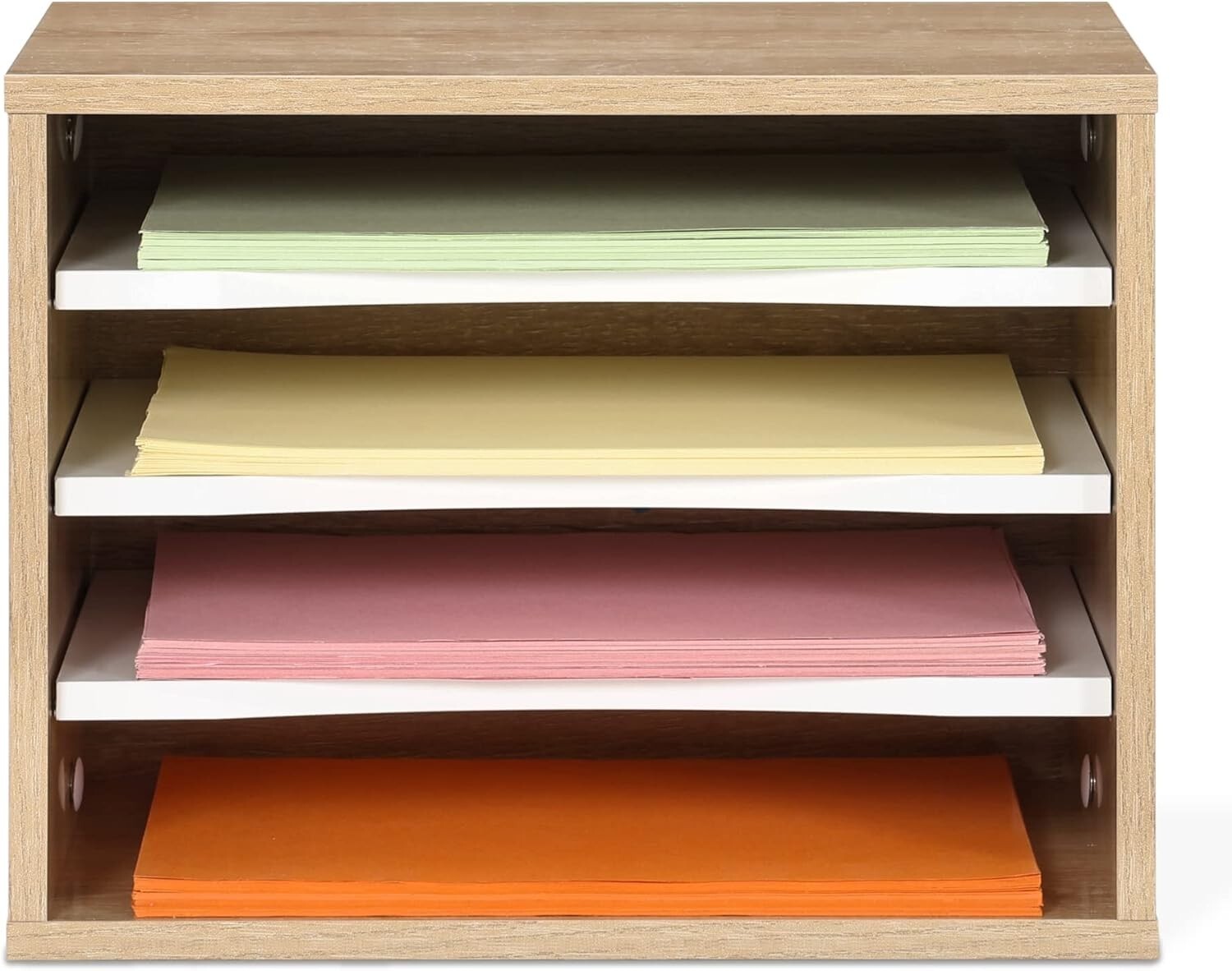 Versatile Light Wood Desk File Organizer – Perfect for Classroom & Home Office