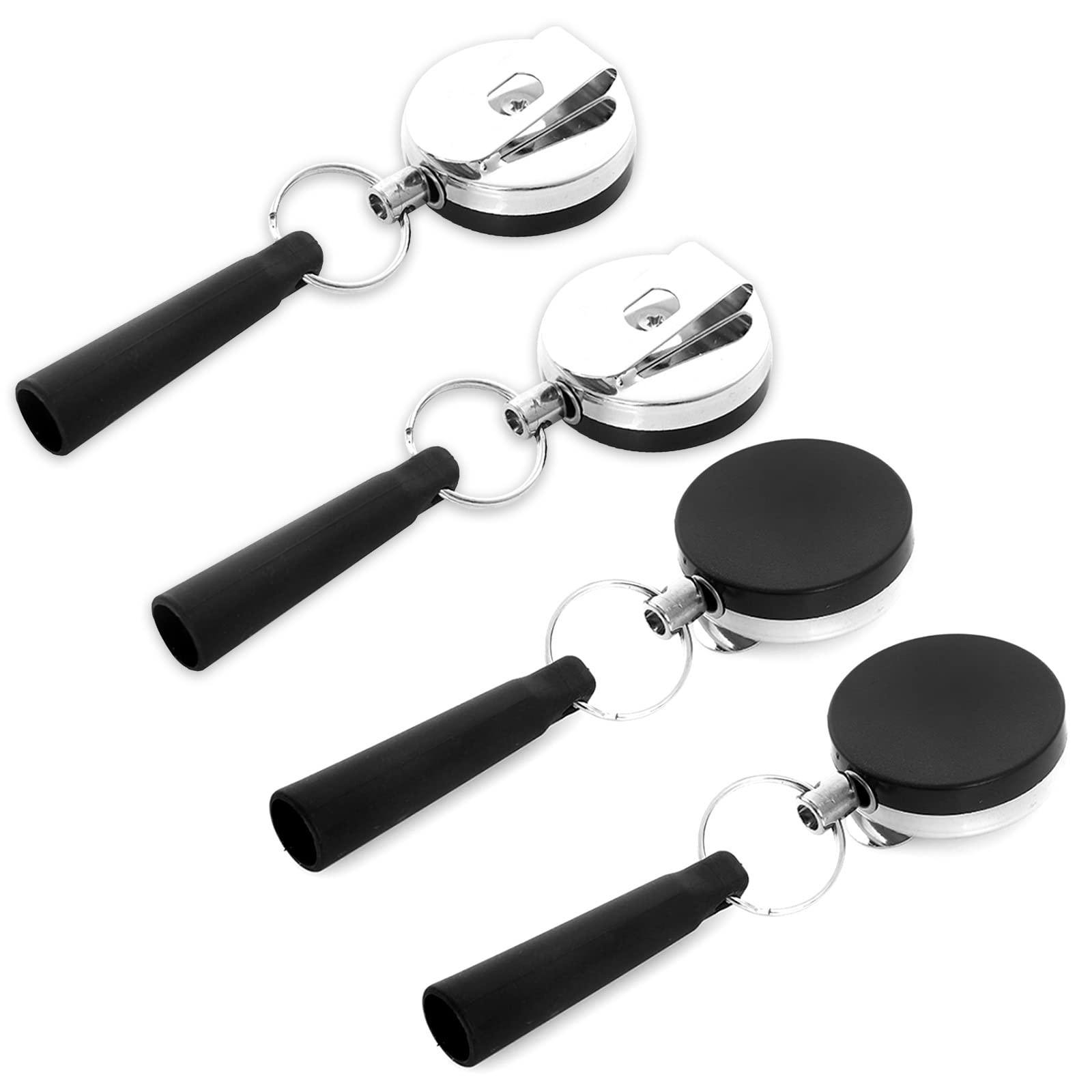 4Pcs Heavy Duty Retractable Pull Pen Pencil Holder Stretch Silicone PencilHolder