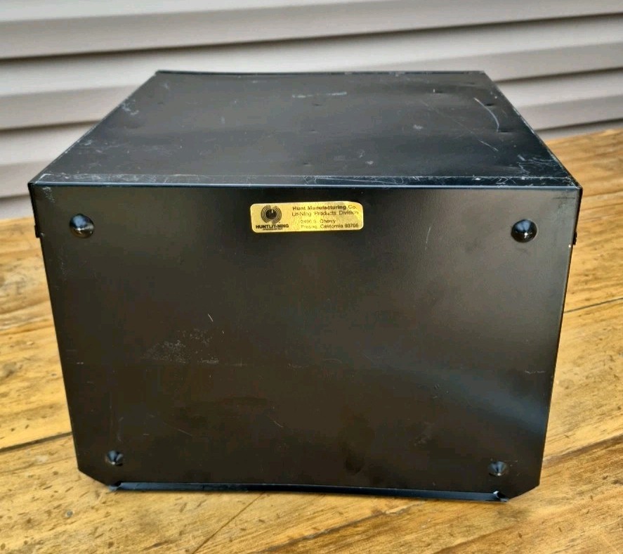Vintage 5 Tier Shelf Metal Desk File Organizer Black Industrial Hunt Lit-Ning