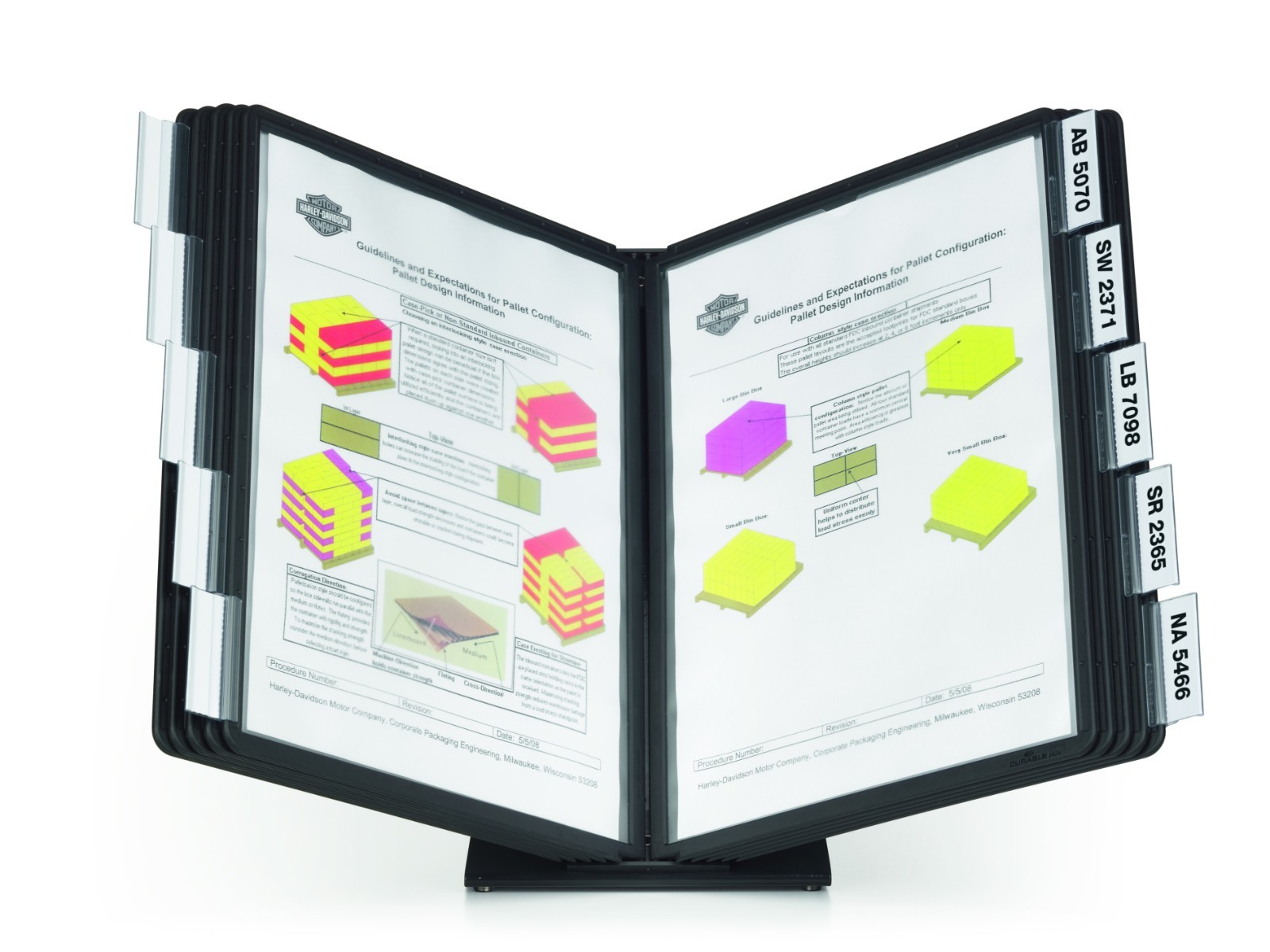 VARIO Desk Reference System 10 Panels Letter Size Black Durable