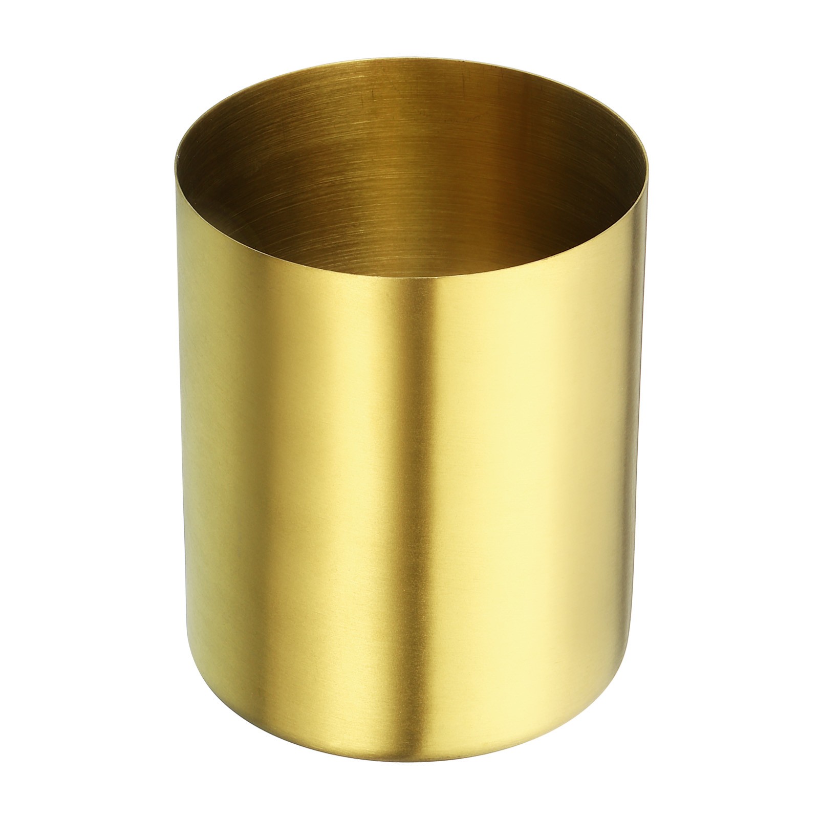 Pencil Holder Pen Holder for Desk Stainless Steel Pencil Holders Cup Golden