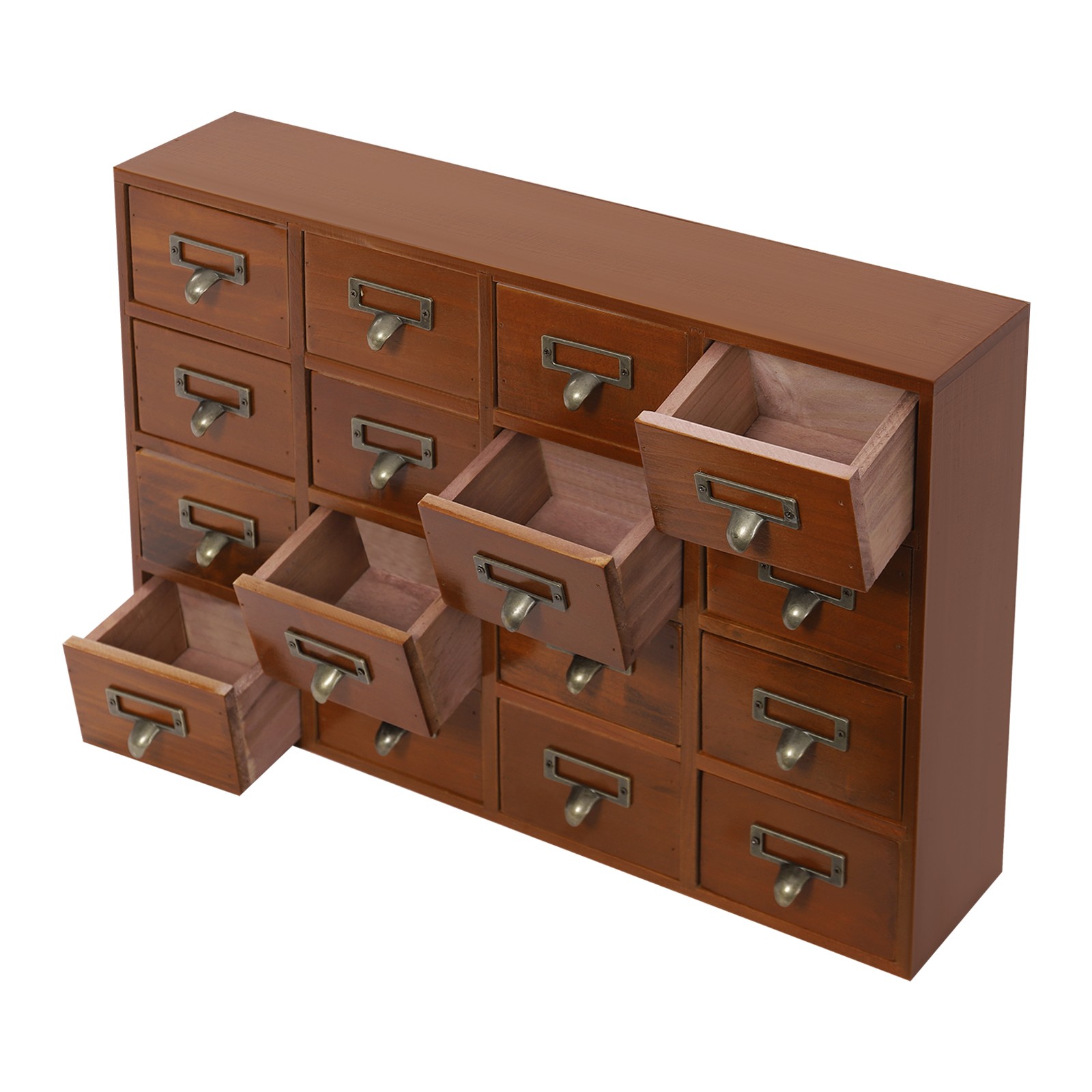 Desk Organizer with Drawers Wooden Desktop Storage Cabinet Storage Box 64 Drawer