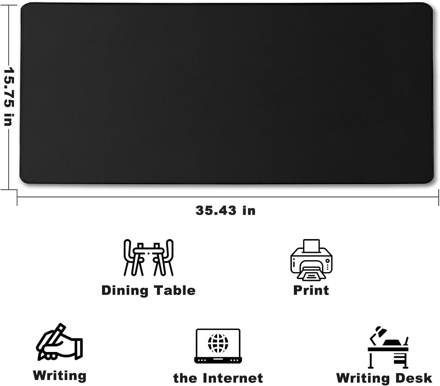 Akduss Large Mouse Pad Desk Mat Large Office Desk Pad Gaming Mouse Pad Stitched