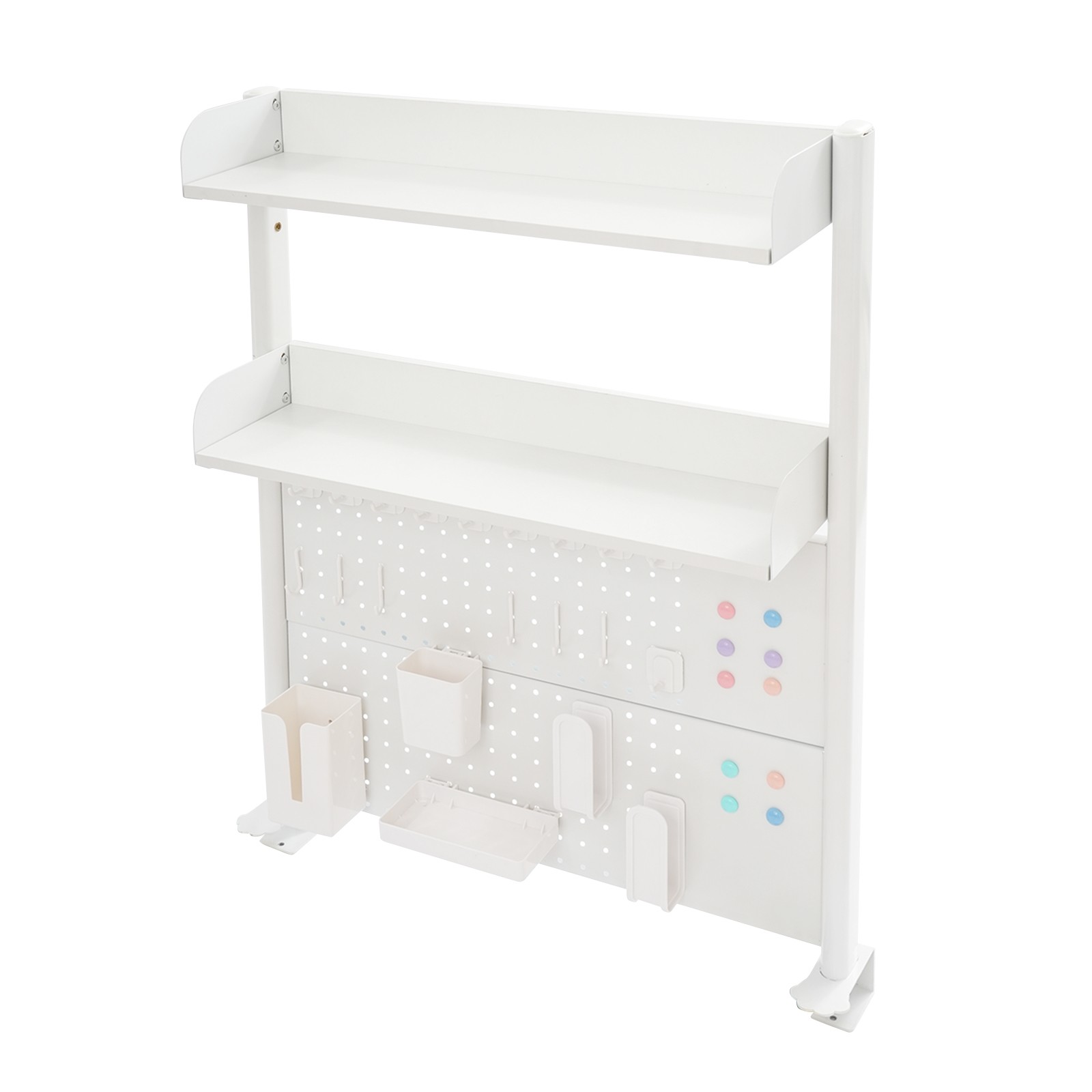 Clamp-on Desk Shelf with Pegboard, Clamp On Desk Bookshelf Desk Above Organizer