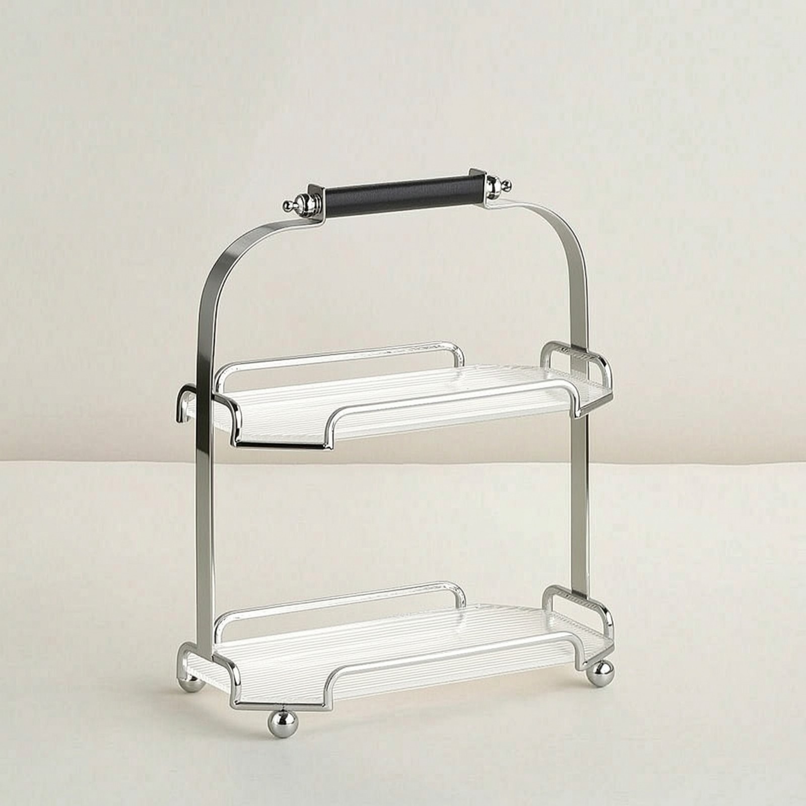 Organizer with Carrying Handle Portable Octagonal Shelf Rack for Dressing Table