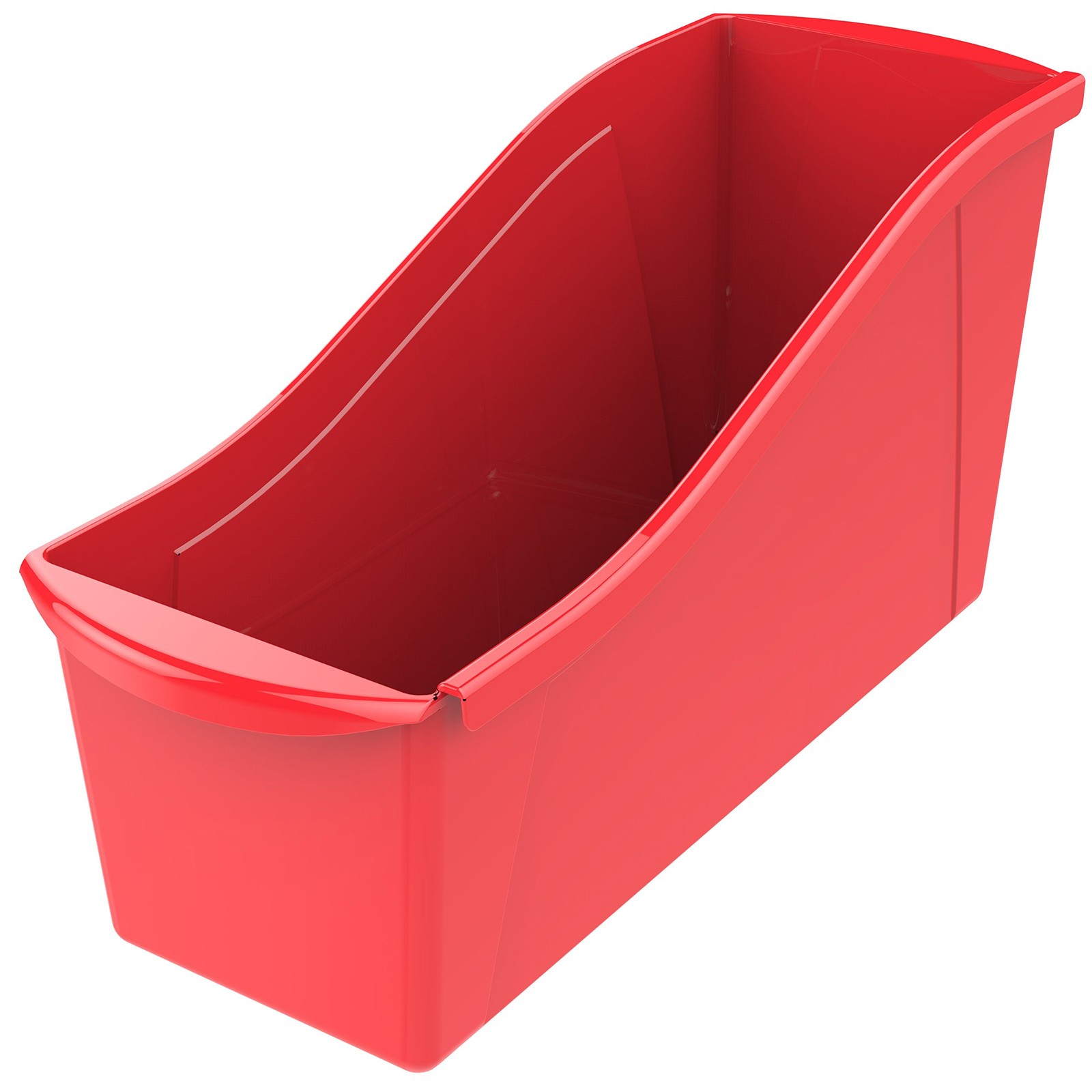 Large Book Bin, Interlocking Plastic Organizer for Home, Office and Classroom…