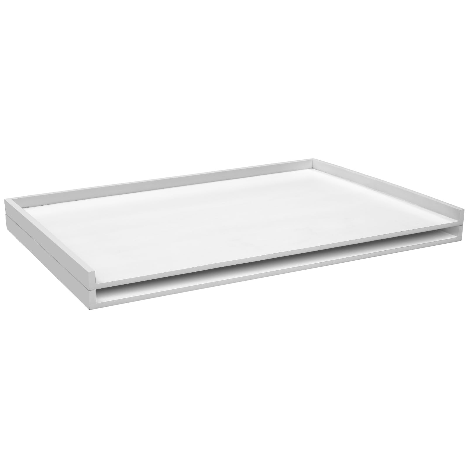 2 Pack Giant Stack Tray 26″ x 39″ White Pine Heavy Duty Flat File Organizer f…