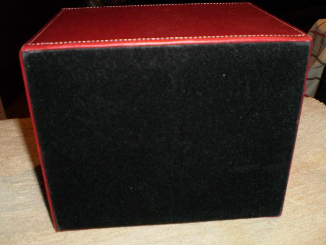 desk storage box faux leather rectangle drawer pull out