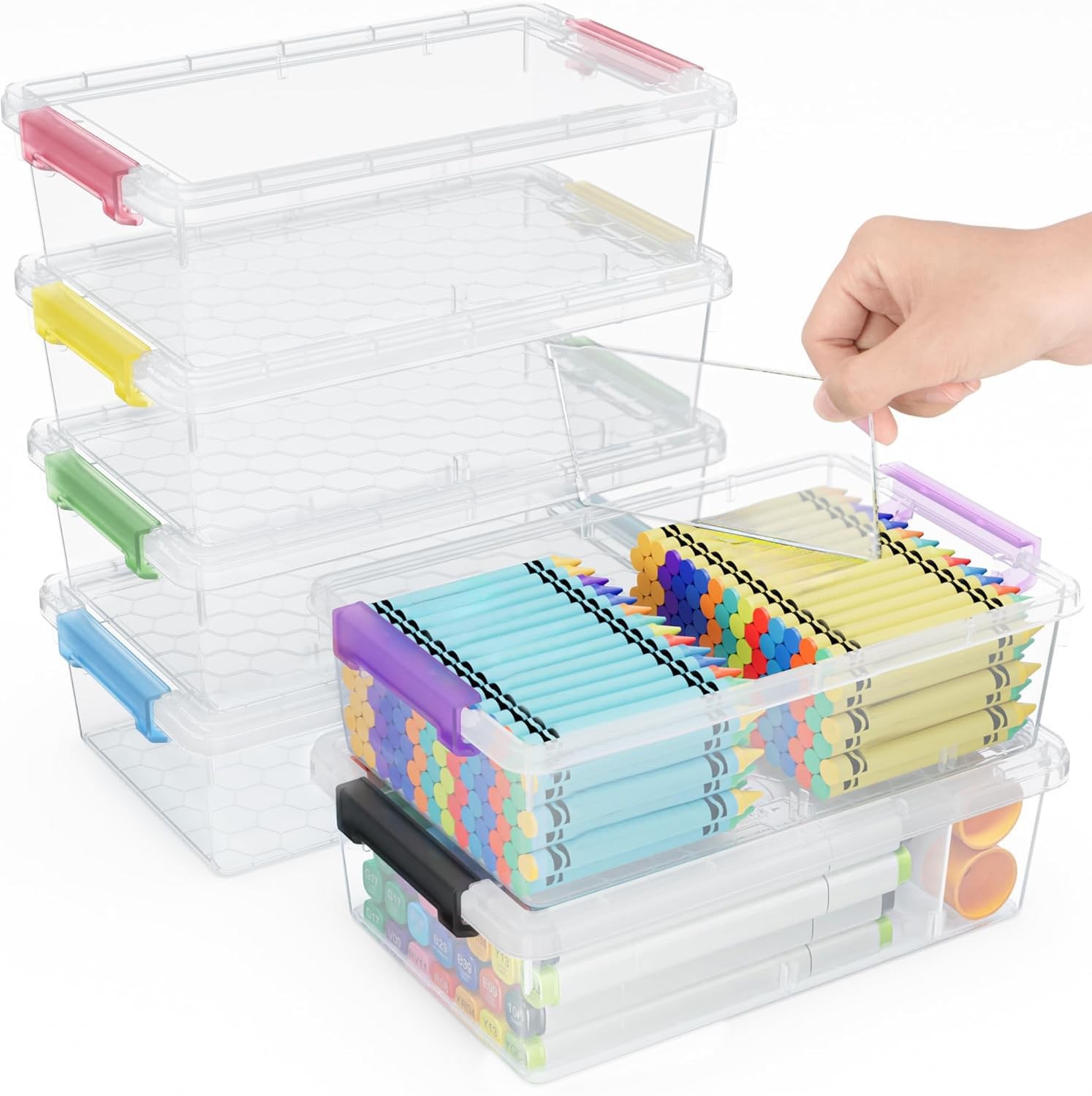 6 Pack Extra Large Pencil with Removable Divider, Thickened Pencil Case Bulk,…