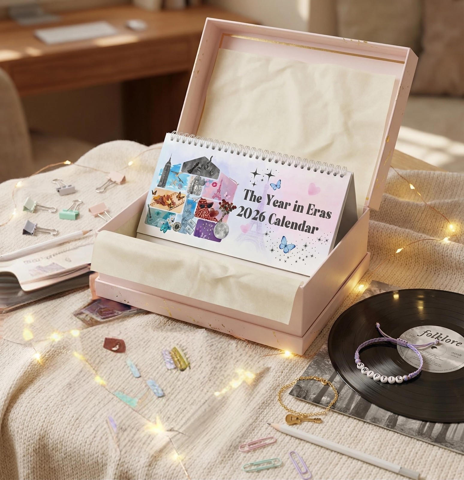Singer Inspired Desk Calendar 2026 Best Era Design Gift for Music colorful