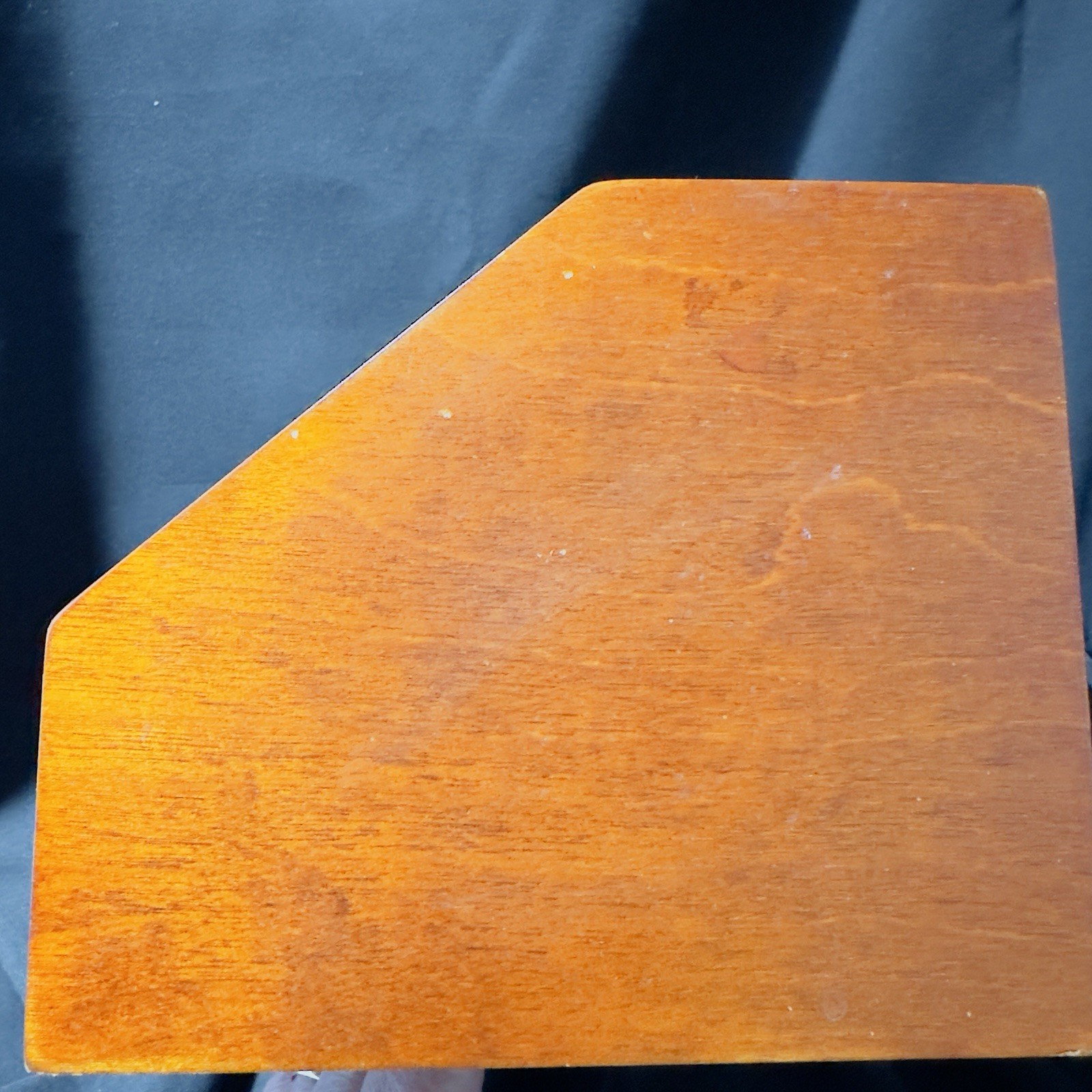 Vtg Wooden Office Desk Top Organizer Stationary 2 Drawer 5 Slots Felt Lined