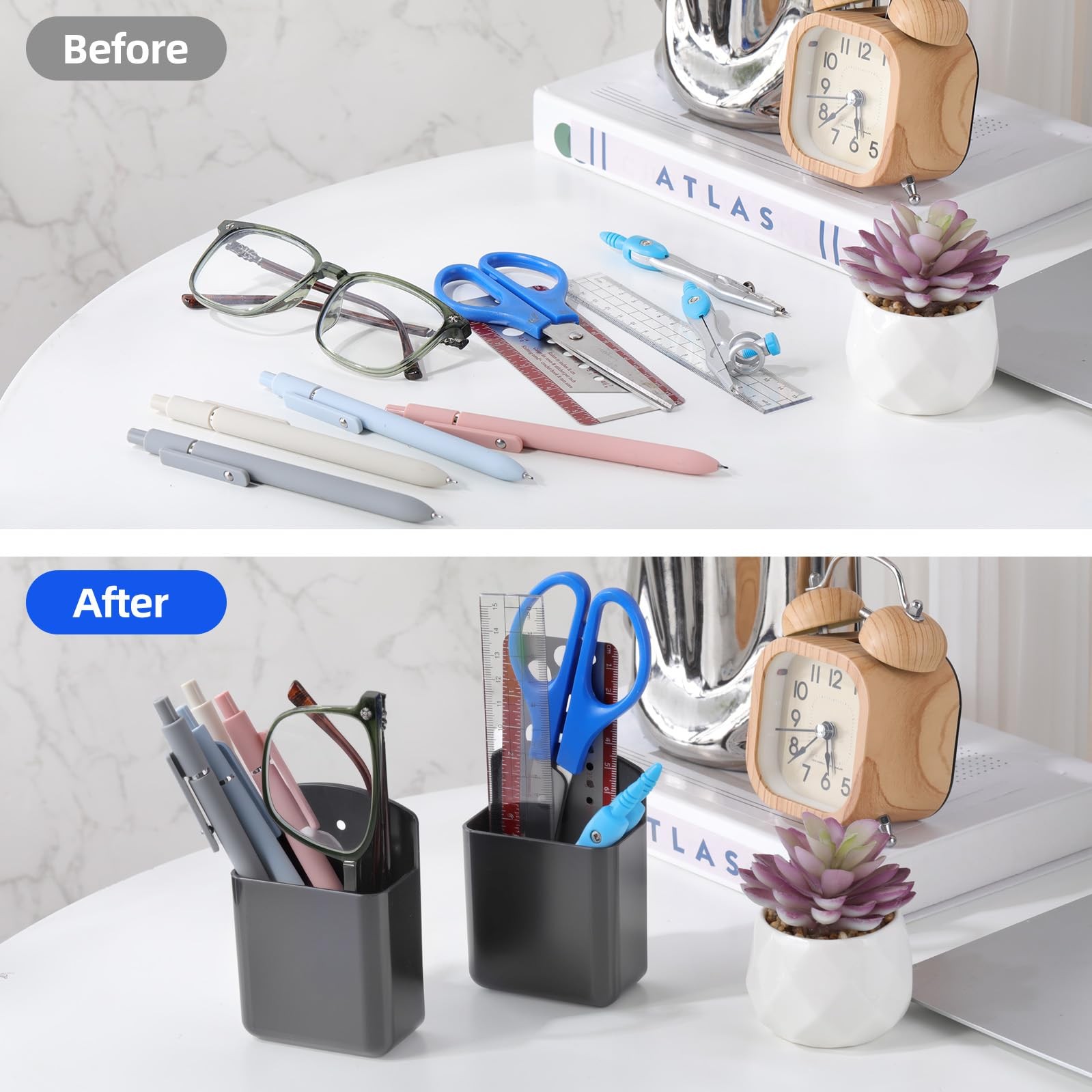 12 PCS Remote Control Holder Wall Mount Self Adhesive TV Organizer Gray