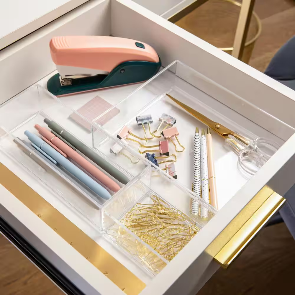 Clear Desk Organizer Set of 3 – 1 Small/1 Medium/1 Large