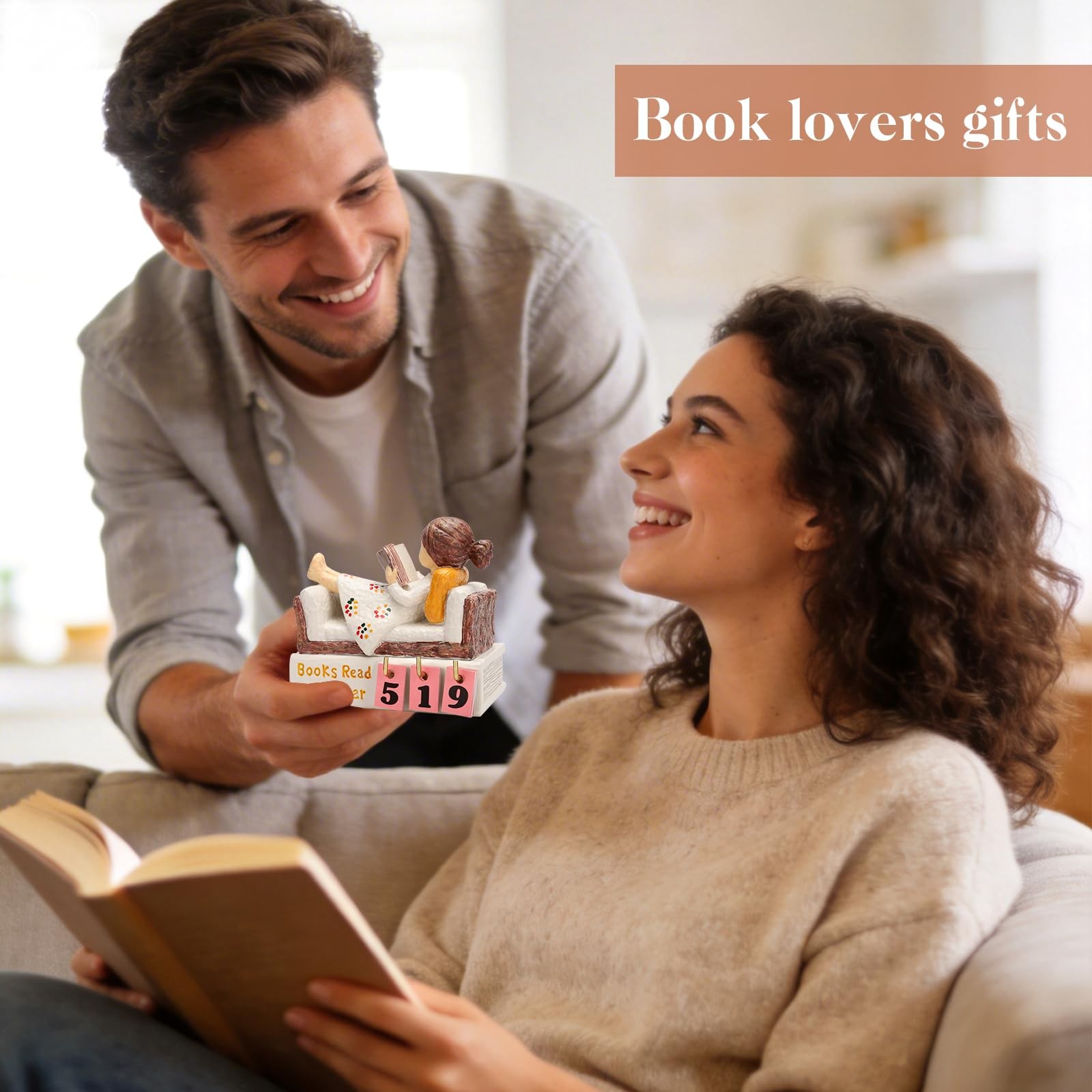 Books Read This Year Counter Book Lover Tracker Home Library Shelf Decor