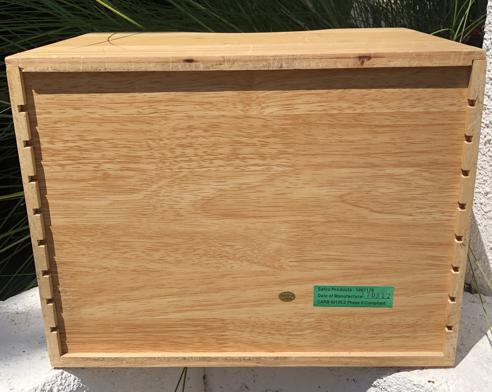 Safco Desktop Sorter Organizer Rectangular Wood Box 12.5x9x9.5 in 7 Compartments