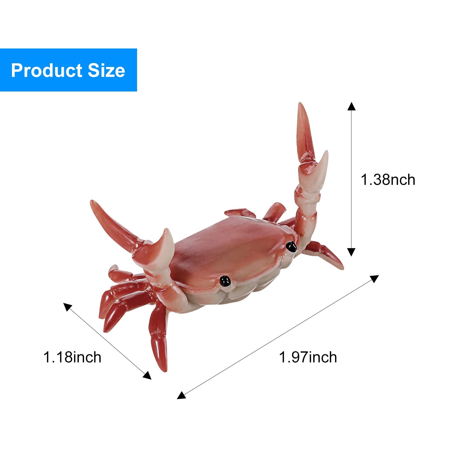 2Pcs Funny Crab Pen Holder Weightlifting Crab Desk Pen Stand for Pen Storage Off