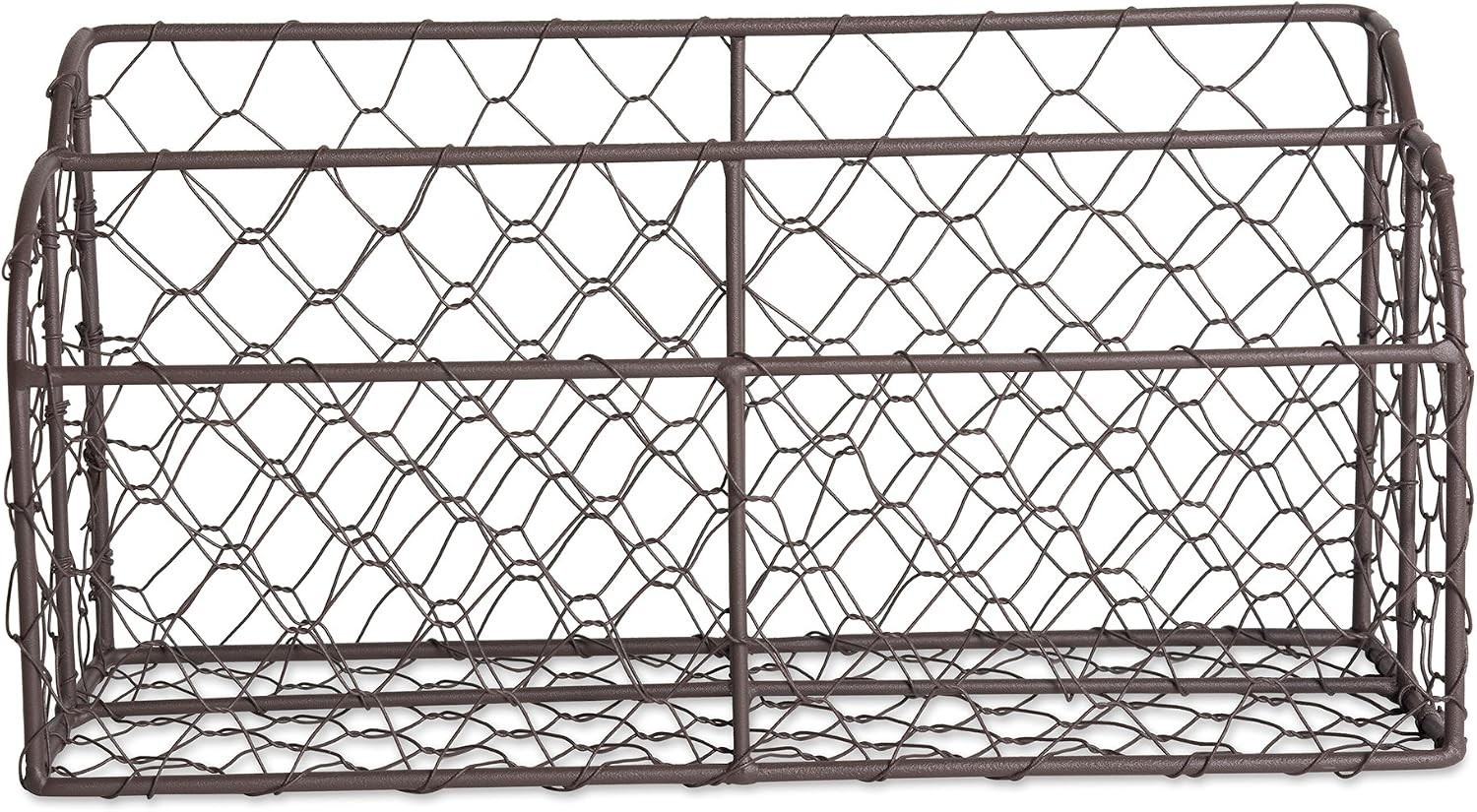 Farmhouse-Inspired Metal Letter Holder with Chicken Wire Design for Tidy Spaces