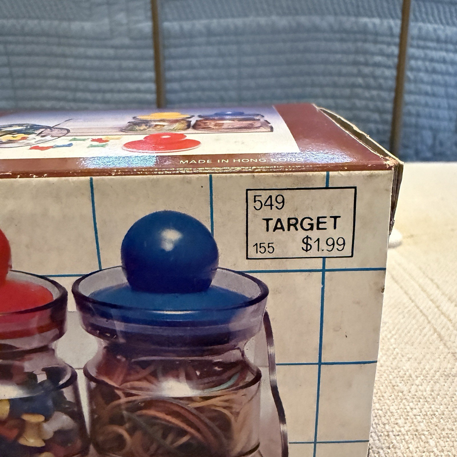 VTG 90s Plastic Desk Organizer Storage Jars Set Colorful Paperclips Office NEW