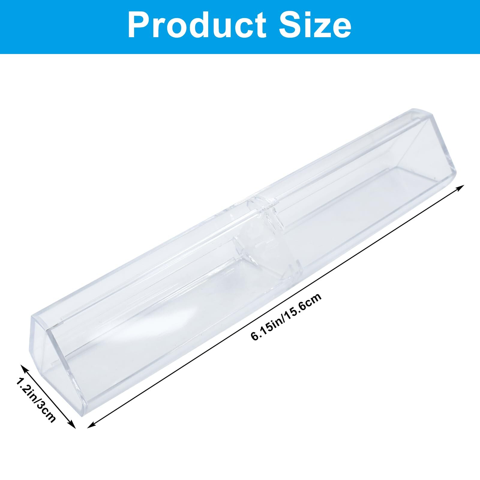 10 Pcs Clear Plastic Pen Case Reusable Empty Pen Gift Storage Container