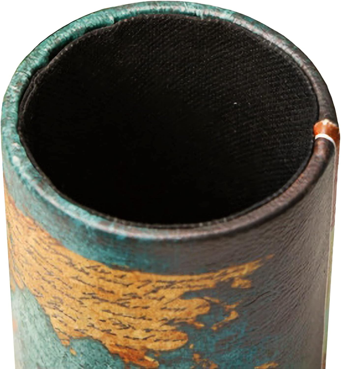 Dreamseden Vintage Pen Pencil Holder Cup Retro Pattern Desk Organizer for Home O