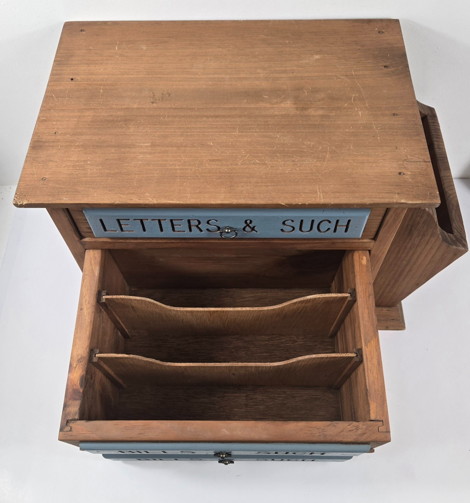 Wooden Tabletop Desk Organizer w/Drawers & Side Storage 19″x10.5″x12″