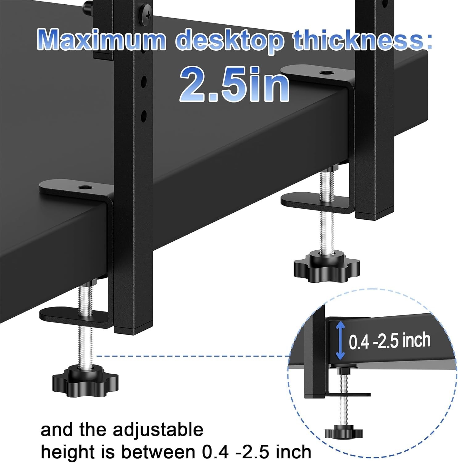 Elegant 2-Tier Desk Shelf – Adjustable Organizer, Easy No-Drill Installation