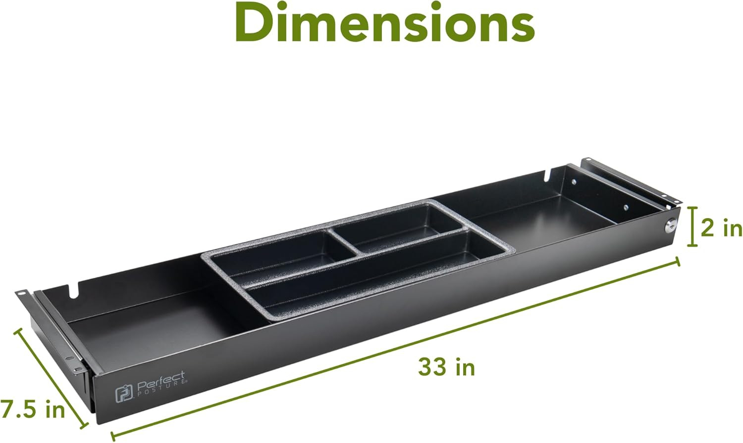 under Desk Storage Drawer with Lock – Slim Pen & Pencil Drawer for Regular & Sit