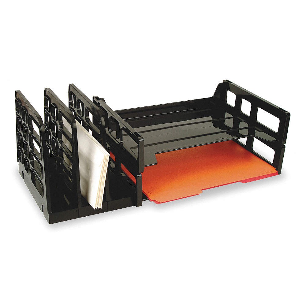 OFFICEMATE 26152 Letter Tray/File Holder,Black,7 1/4 in H 2RLJ1