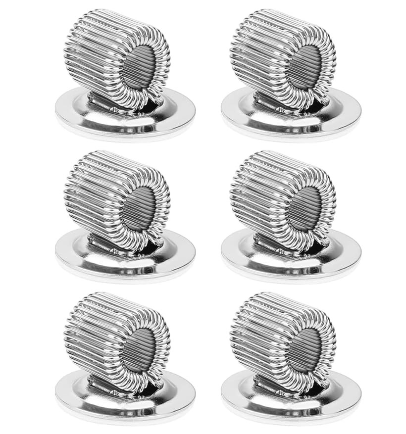6Pcs Silver Manganese Steel Pen Holder Clips Self Adhesive Pencil Organizer w…