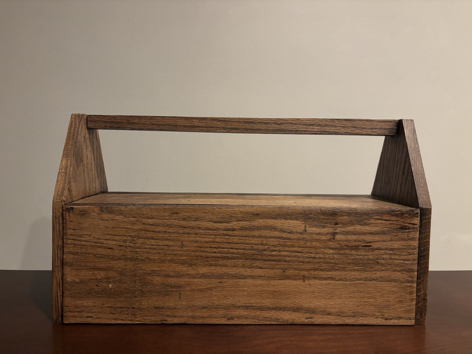 3 Drawer Wooden Desk Organizer Vintage Style Rustic Wood Desktop Cubby Handled