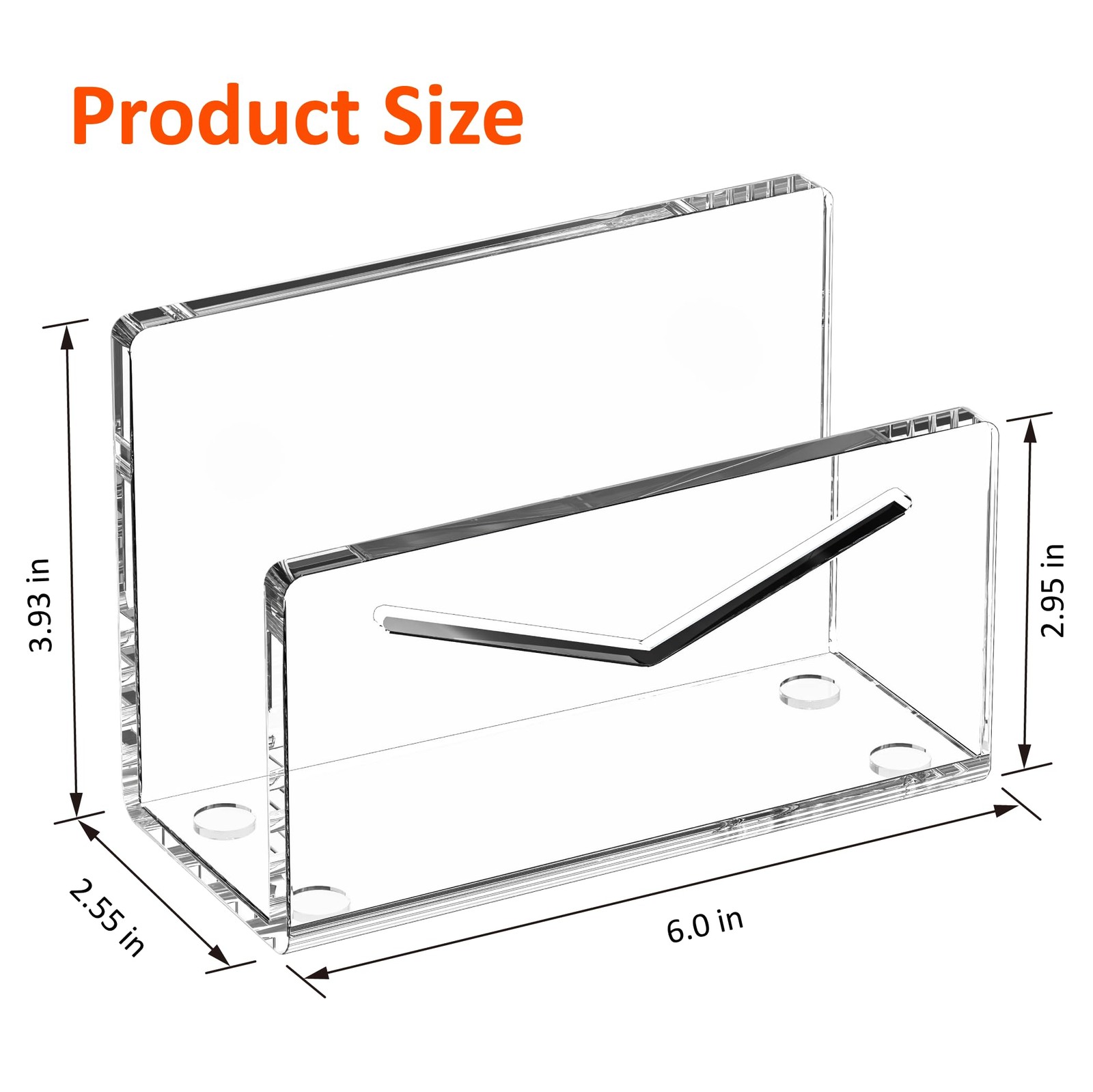Acrylic Mail Holder, Clear Acrylic File Letter Organizer, Vertical Envelope M…