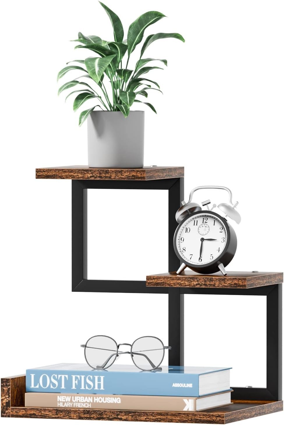 Desk Shelf Organizer – Wood Desktop Shelf, Freestanding Desk Hutch Office Dec…