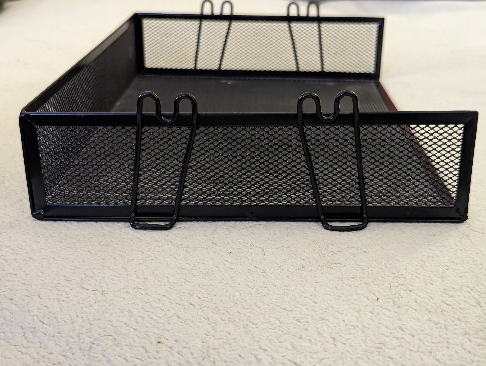 8.5 x 11 inch Black Metal Tray for Hanging File Folders or Paperwork