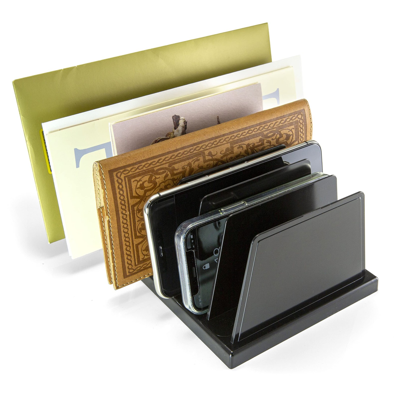 Officemate Medium Standard Sorter, 7 Compartments, Mail (Pack of 1), Black