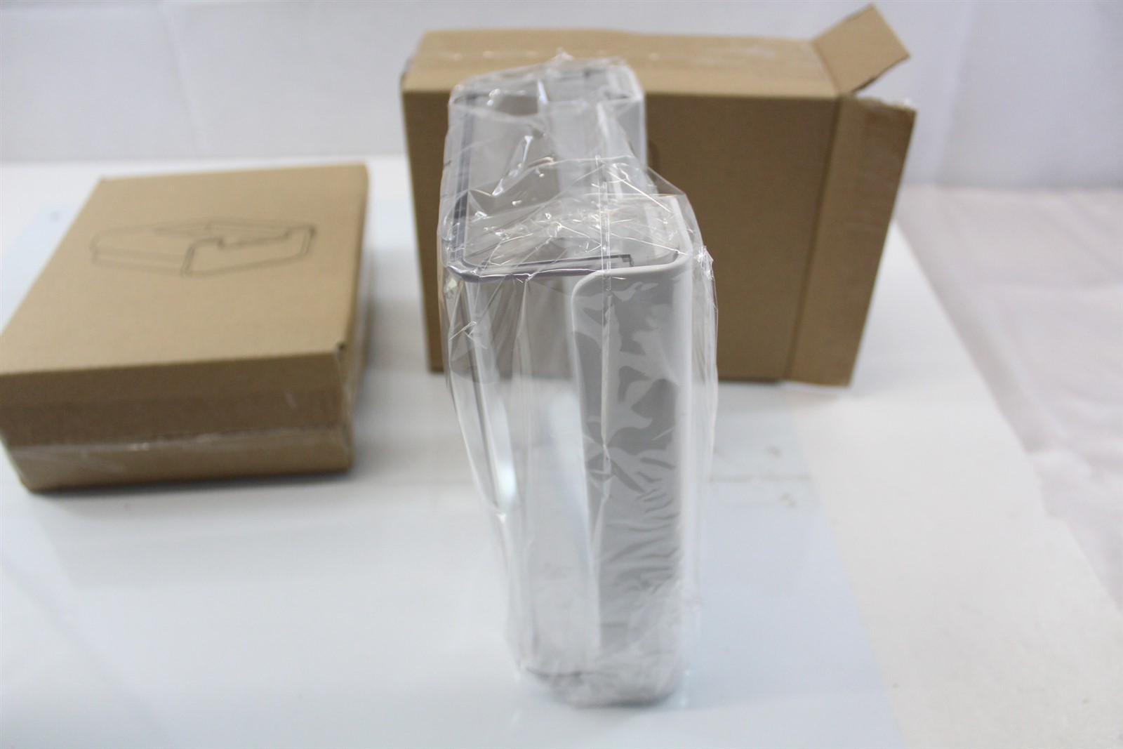 Under Desk / Wall Organizer Trays Set of 2 Clear Plastic 7 3/4″ x 6 5/8″