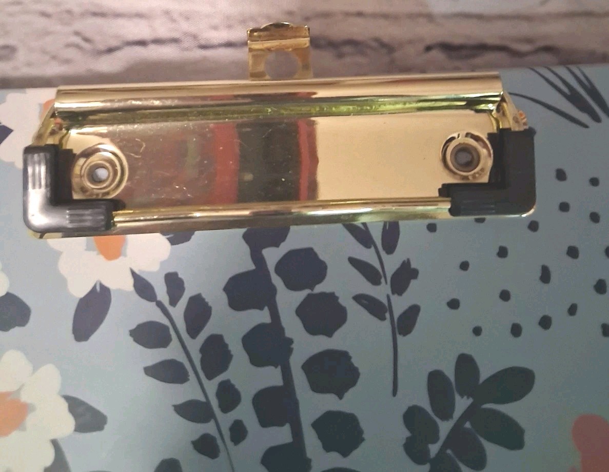 Floral Clipboard Portfolio & Spiral Organizer Notebook with Folders