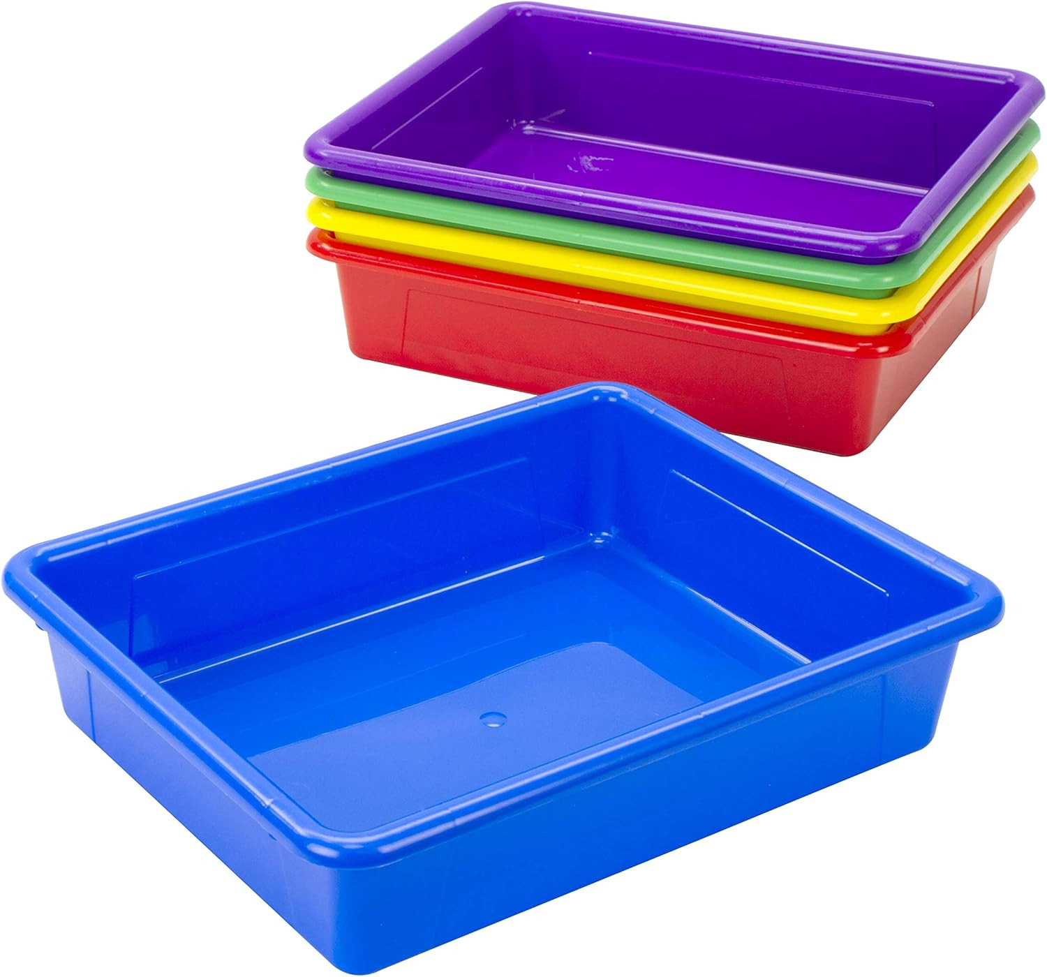 Letter Size Flat Storage Tray – Organizer Bin for Classroom, Office and Home, As