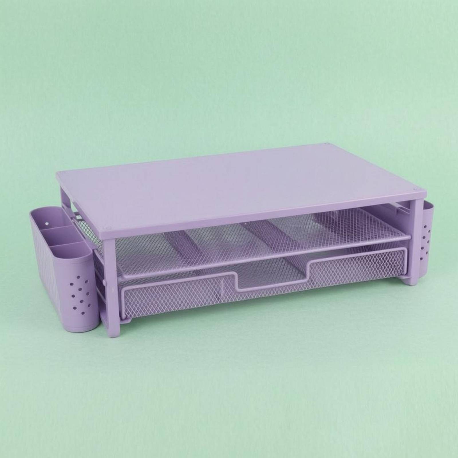 Monitor Riser with Drawer Stable Desktop Monitor Riser Ergonomic for Workspace