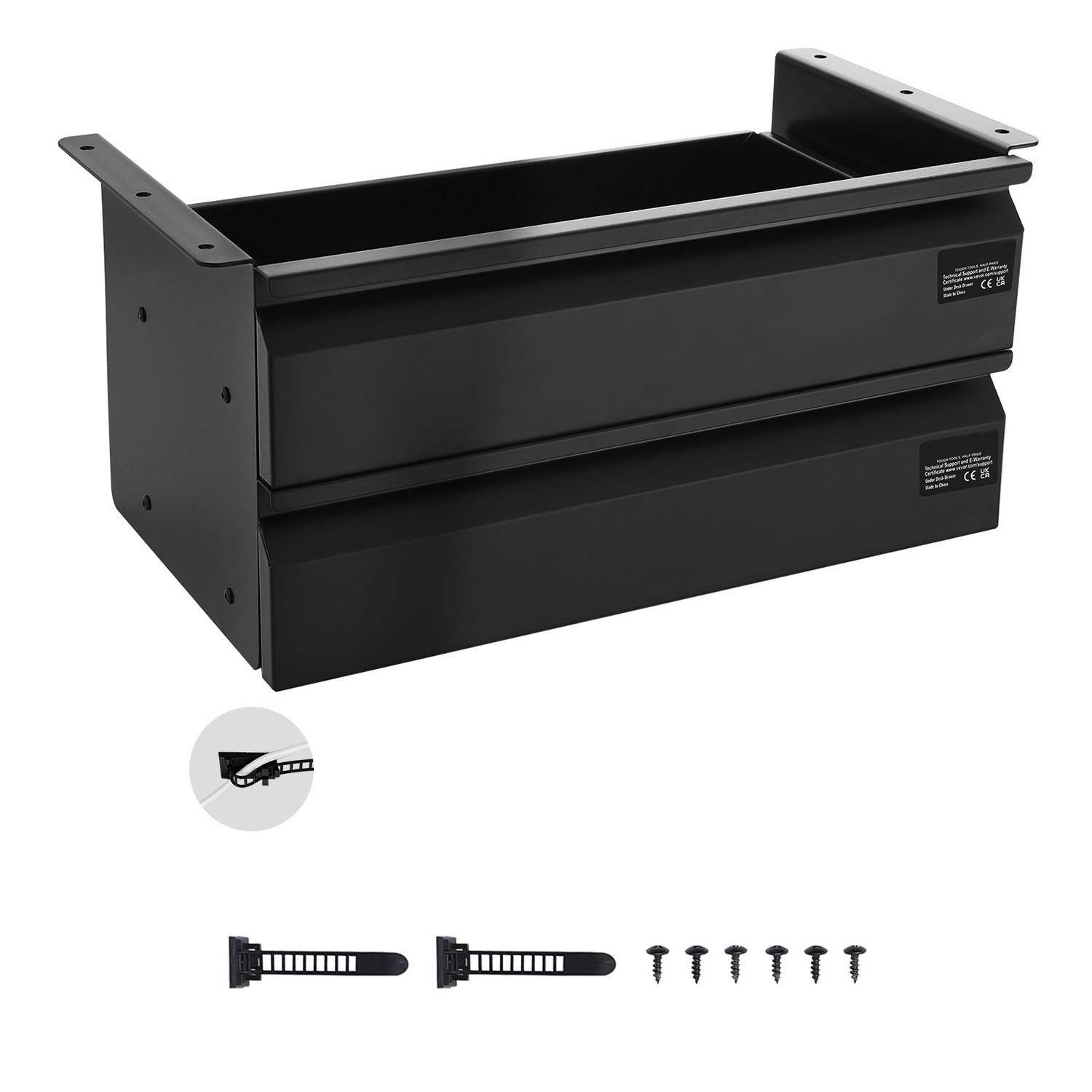 Uimoso 16″ Under Desk Organizer with 2 Sliding Drawers for Office Storage