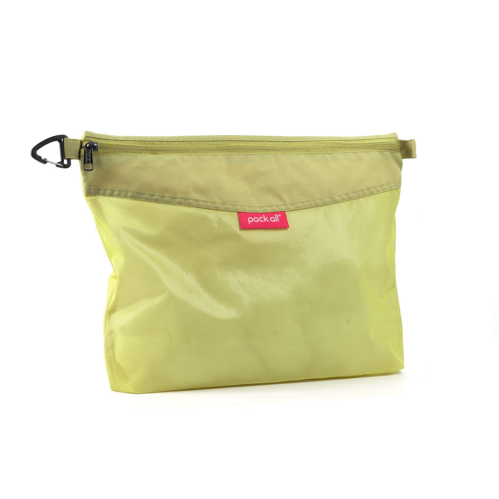 Water-Resistant Mesh Zipper Pouch Large Storage Bag for Travel Office Green