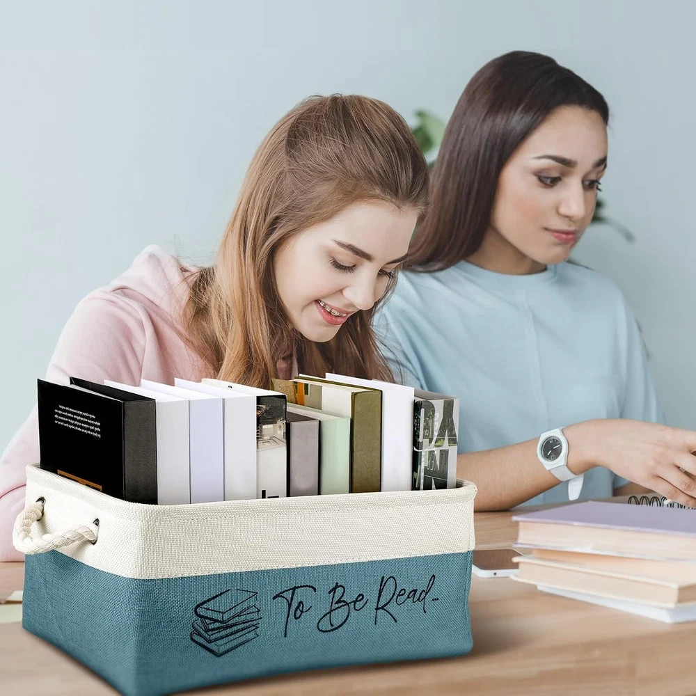 Book Lover Gifts Tbr Book Storage Basket to Be Read List Storage Bin Bookish Acc