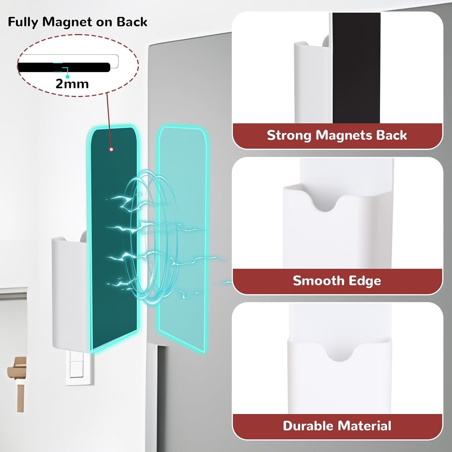 Magnetic Dry Erase Marker Holder for Office School Home Classroom Locker