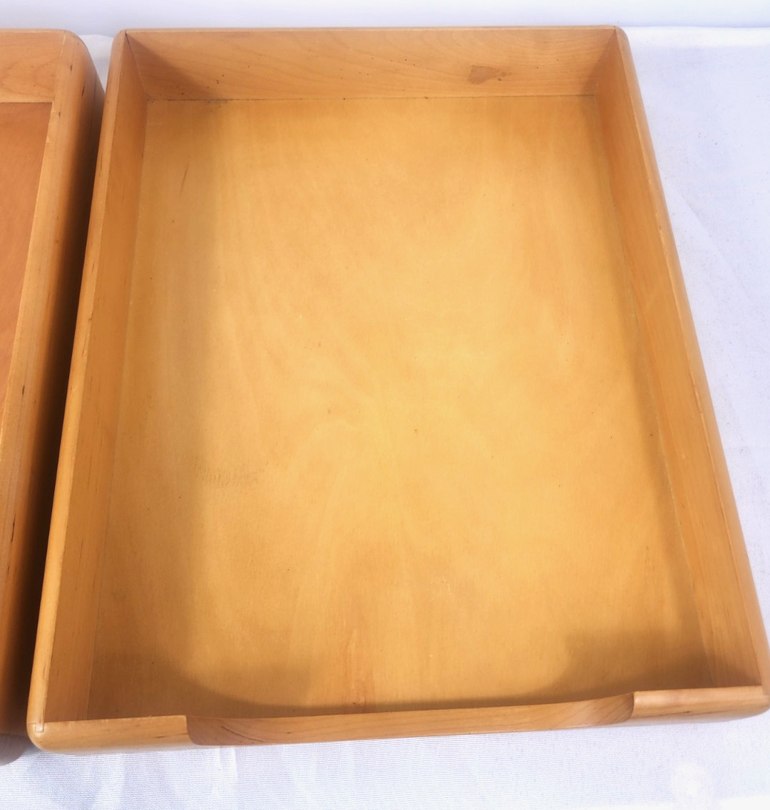 vintage Eldon ? Woodline Solid Birch ? Maple ? Wood Desk Document Letter Tray